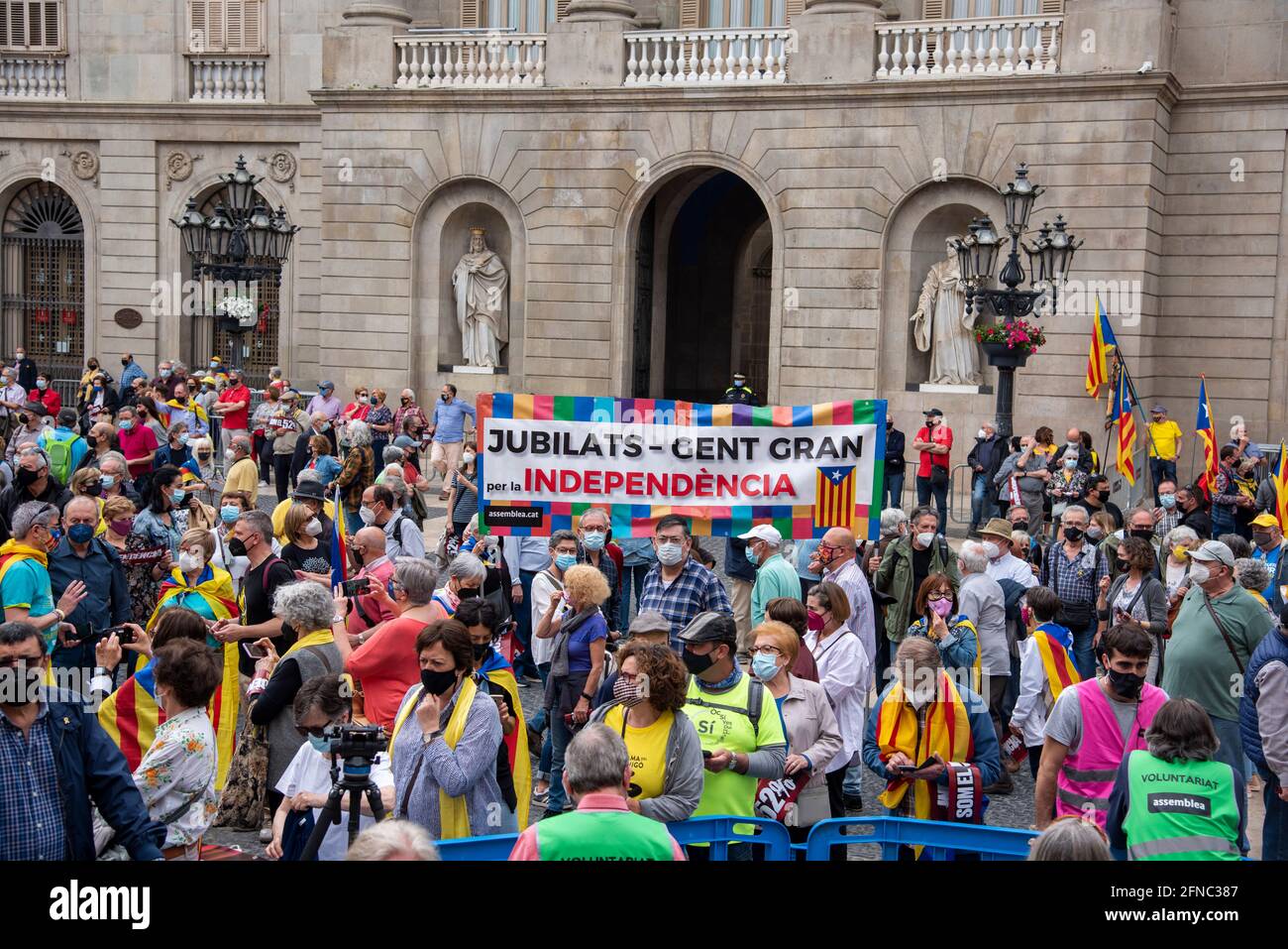 Cataluña España la ANC exige un acuerdo a ERC y JxCat: 'i hay elecciones nunca más estaremos a vuestro lado' Foto Stock