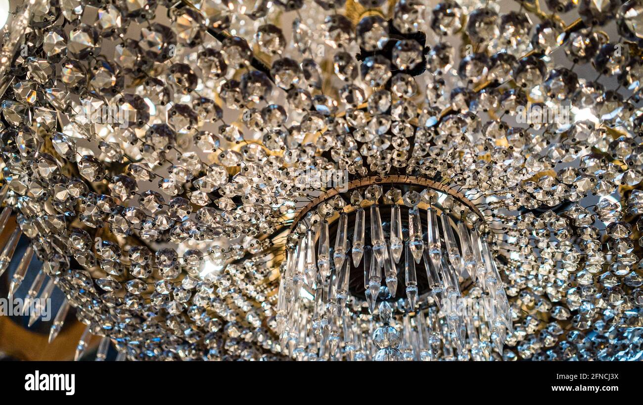 BARCELLONA, SPAGNA - immagini interne un lampadario all'interno di Casa Batlló Foto Stock