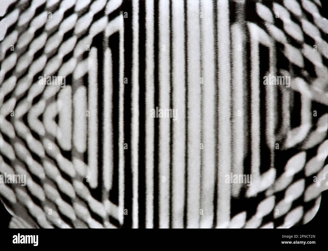 Arte per amor d'arte, forma astratta in bianco e nero per l'avventura trippy LSD Foto Stock