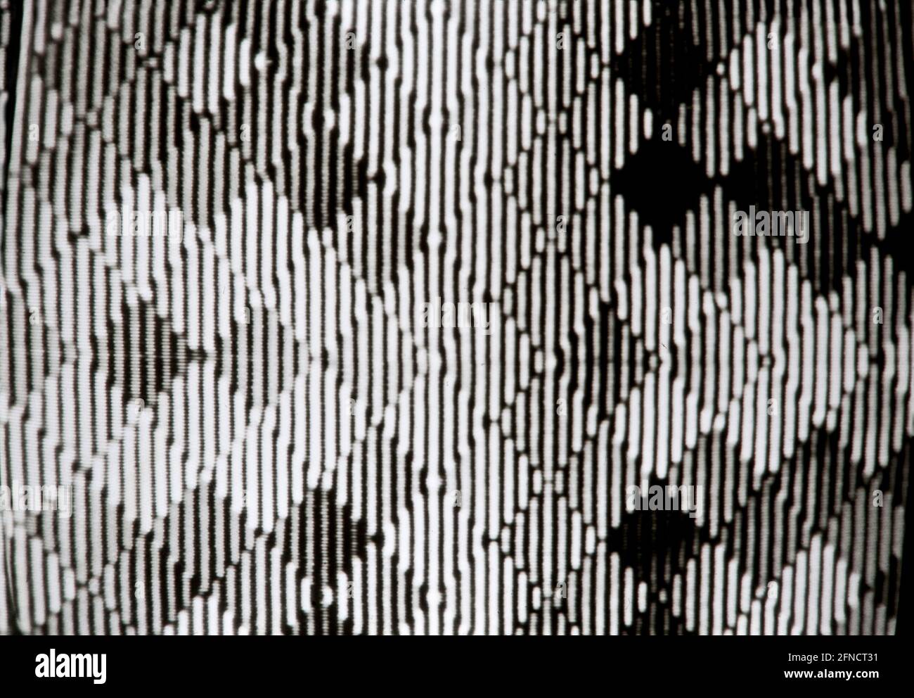 Arte per amor d'arte, forma astratta in bianco e nero per l'avventura trippy LSD Foto Stock