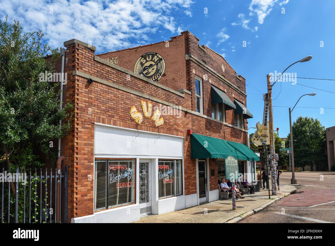 Memphis, TN, Stati Uniti d'America - 24 Settembre 2019: Il leggendario Sun Studio sull Unione europea Avenue è stato chiamato il luogo di nascita del Rock and Roll. Proprietario Sam Phillips r Foto Stock