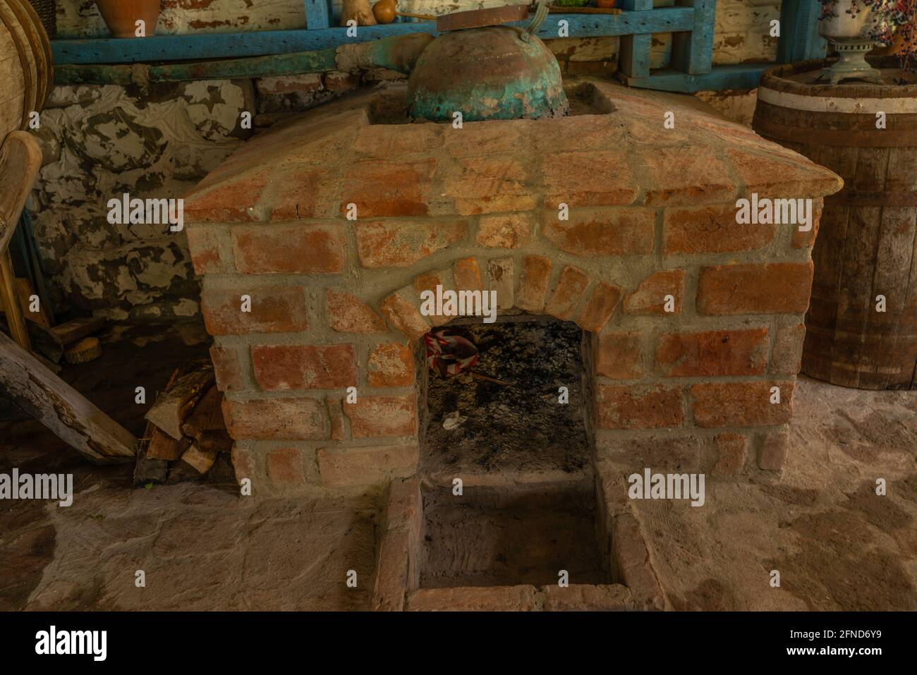 Stufa decorativa, che nei vecchi giorni Foto Stock