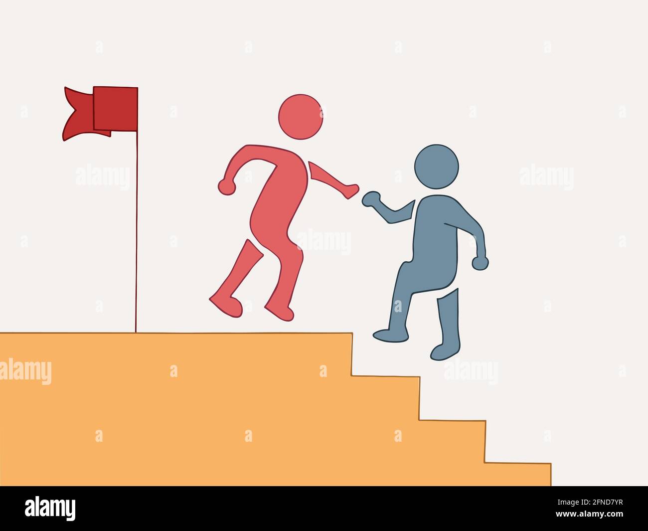 Coaching-mentoring -istruttore-insegnante concept.skills in counseling o teaching.businessman con mentor personale E il corso di formazione corporativo del trainer Illustrazione Vettoriale