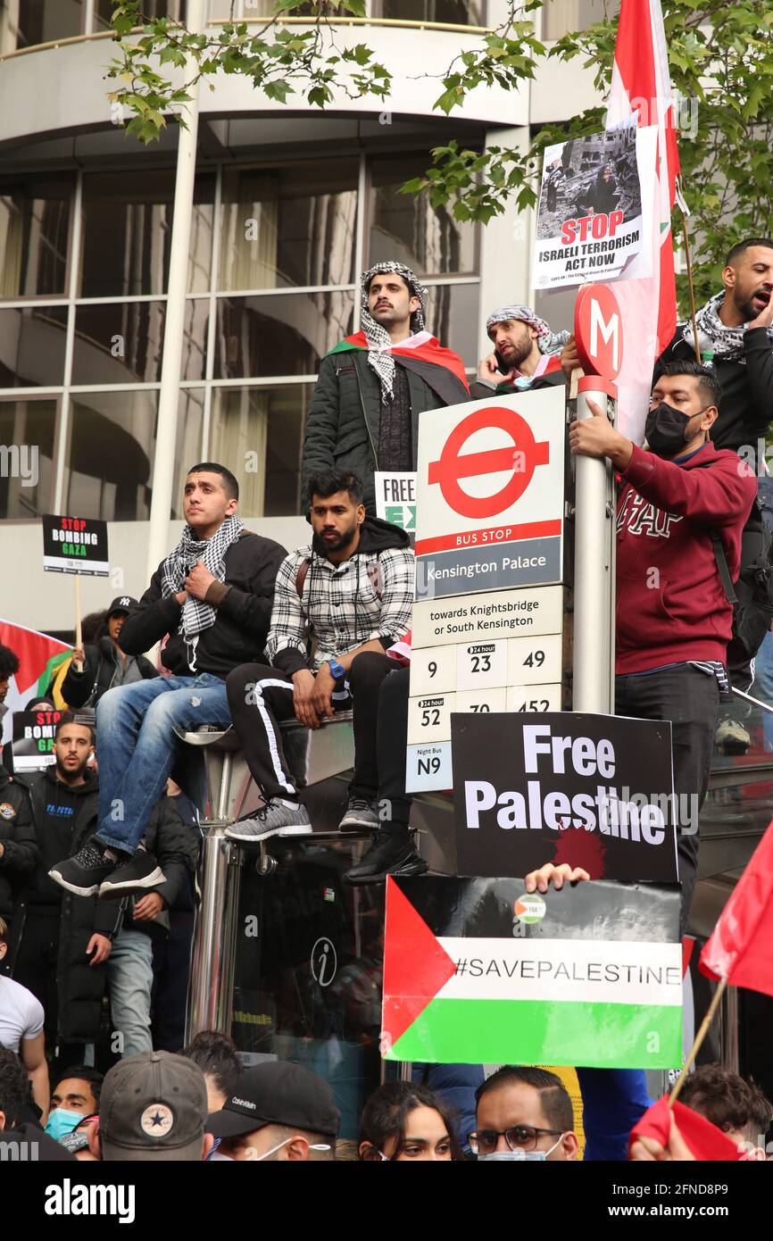 Proteste per la Palestina libera, Londra, maggio 2021 Foto Stock