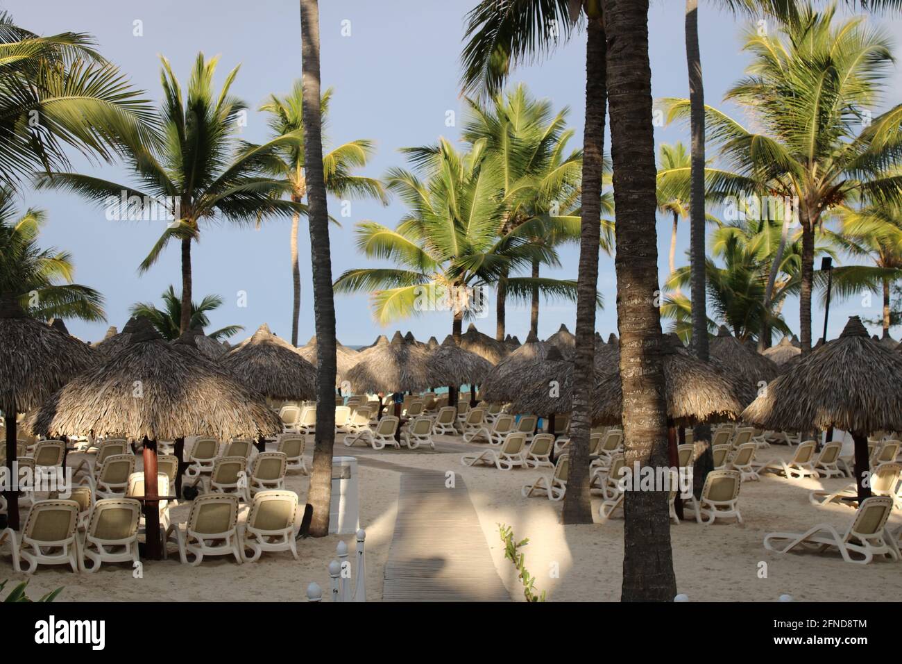 Punta Cana, Spiaggia , Repubblica Dominicana Foto Stock