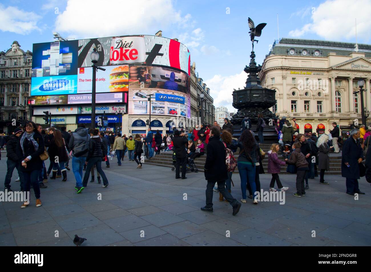 Cartelloni Piccadily Circus Londra Foto Stock