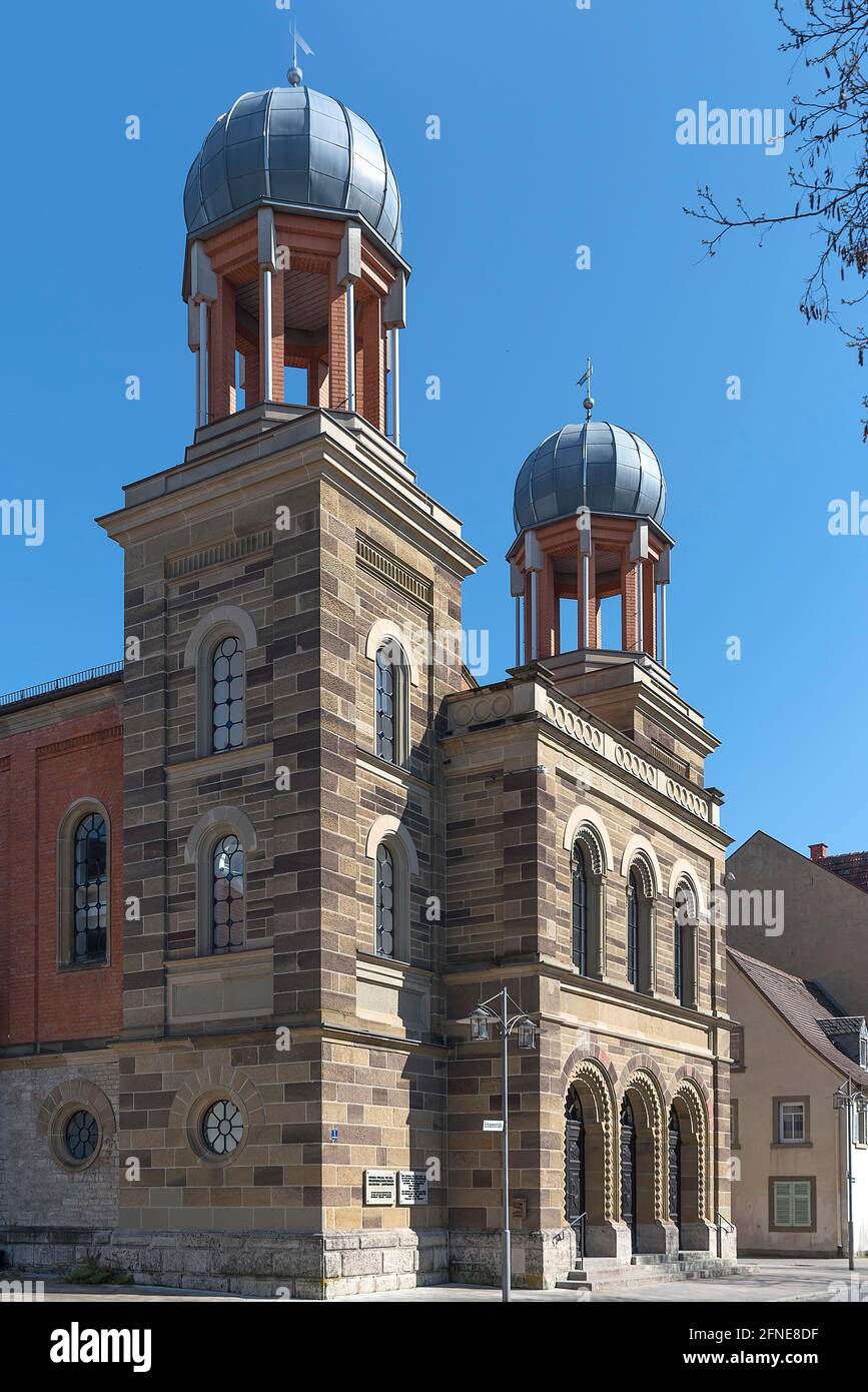 Ex sinagoga, costruita nel 1883, oggi un sito culturale, Kitzingen, bassa Franconia, Baviera, Germania Foto Stock