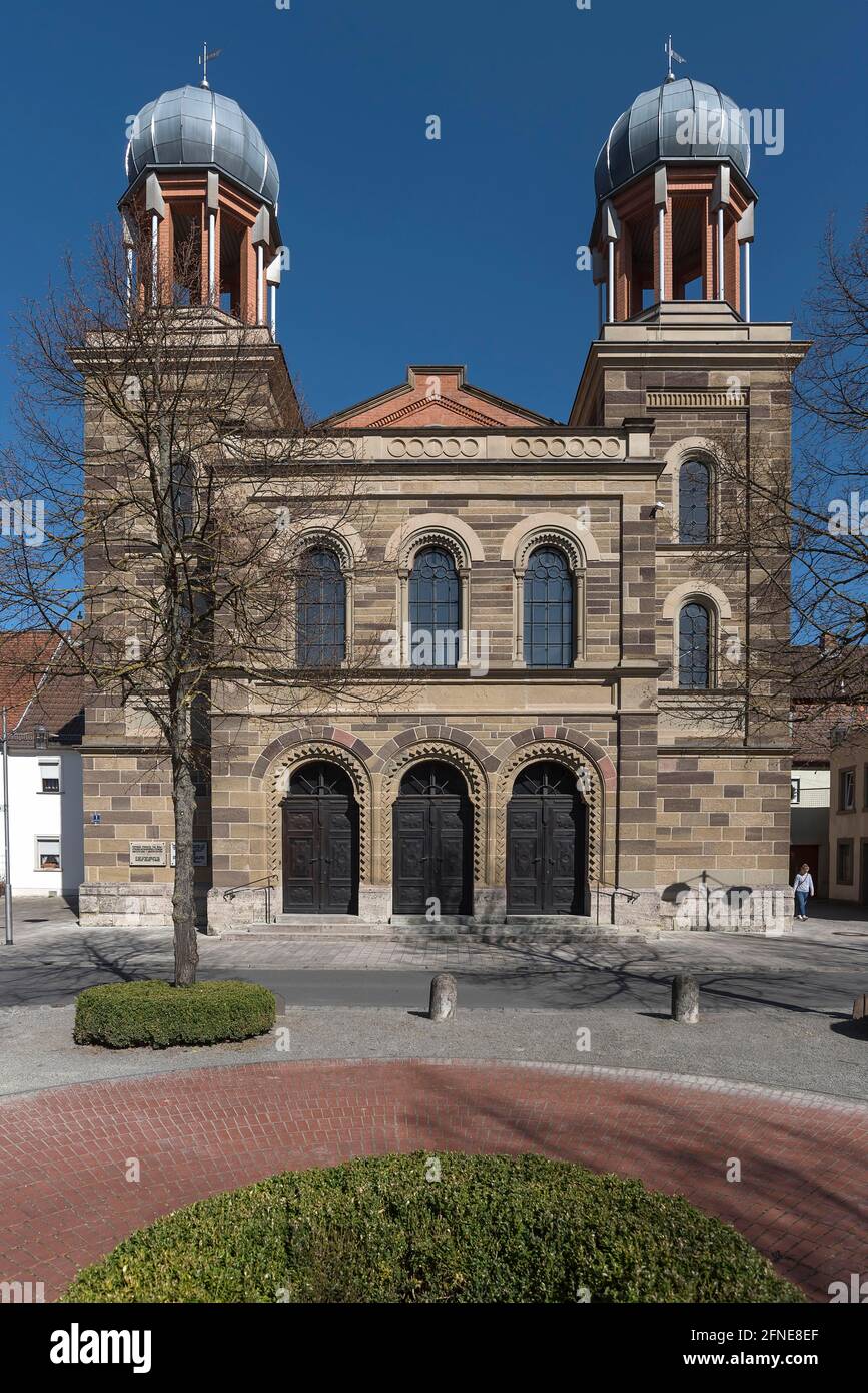 Ex sinagoga, costruita nel 1883, oggi un sito culturale, Kitzingen, bassa Franconia, Baviera, Germania Foto Stock