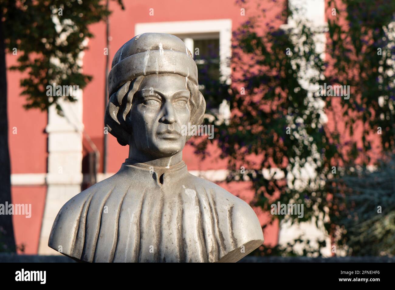Busto di Giorgio da Sebenico (Juraj Dalmatinac), scultore e architetto croato del XV secolo, famoso per i suoi lavori sulla Cattedrale di Šibenik Foto Stock