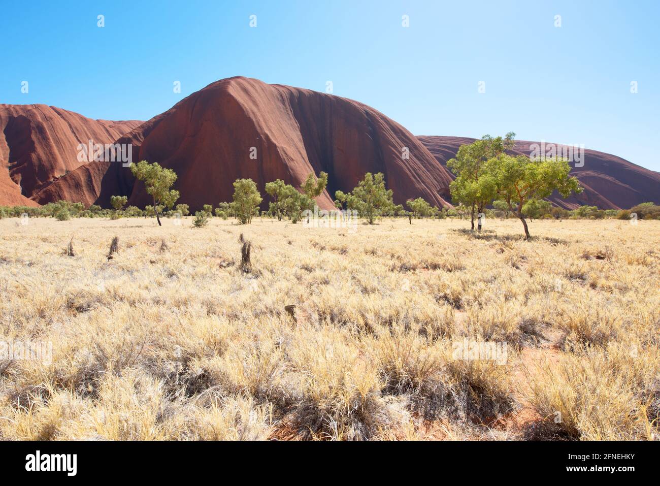Uluru (Ayers Rock), territorio del Nord, Australia, settembre 2018. Questa imponente struttura geologica è il monolito roccioso più grande del mondo. Foto Stock
