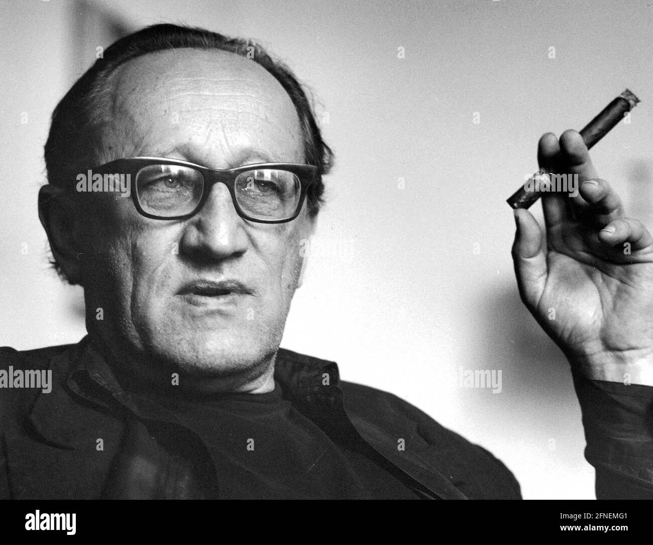 Heiner Müller (1929-1995), scrittore, drammaturgo e regista tedesco. La foto è stata scattata a Berlino. [traduzione automatizzata] Foto Stock