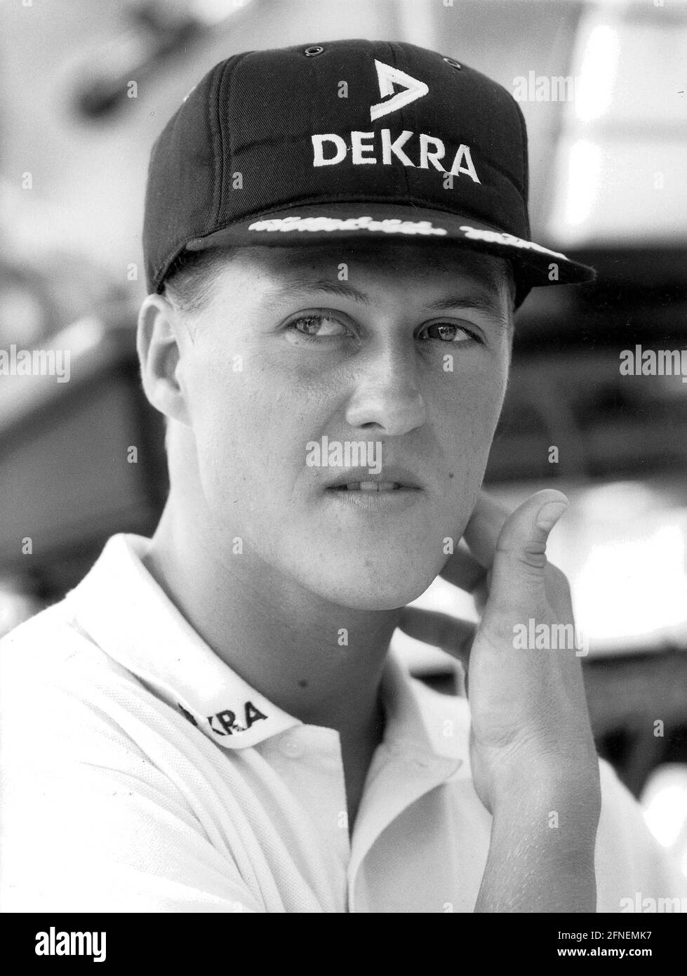 Michael Schumacher, pilota tedesco in gara per il campionato del mondo 1994. [traduzione automatizzata] Foto Stock
