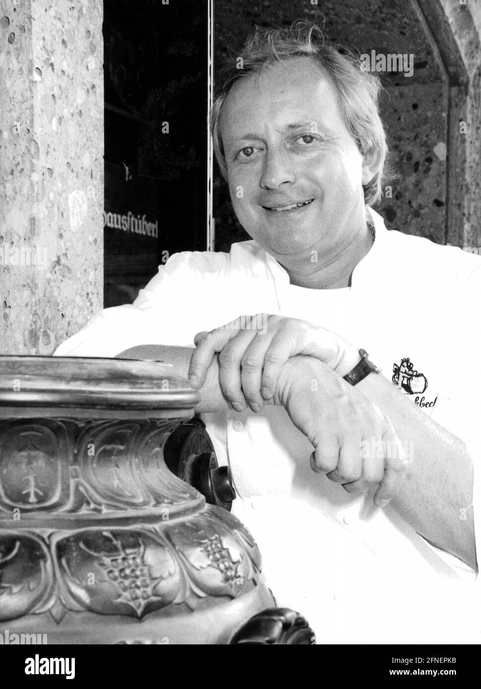 Alfons Schuhbeck lavora come chef nel programma televisivo 'Genießen erlaubt', agosto 1993. [traduzione automatizzata] Foto Stock