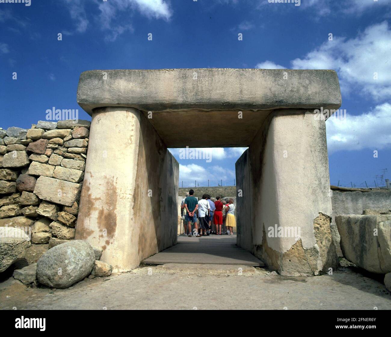 Tempio di Tarxien a Malta [traduzione automatizzata] Foto Stock