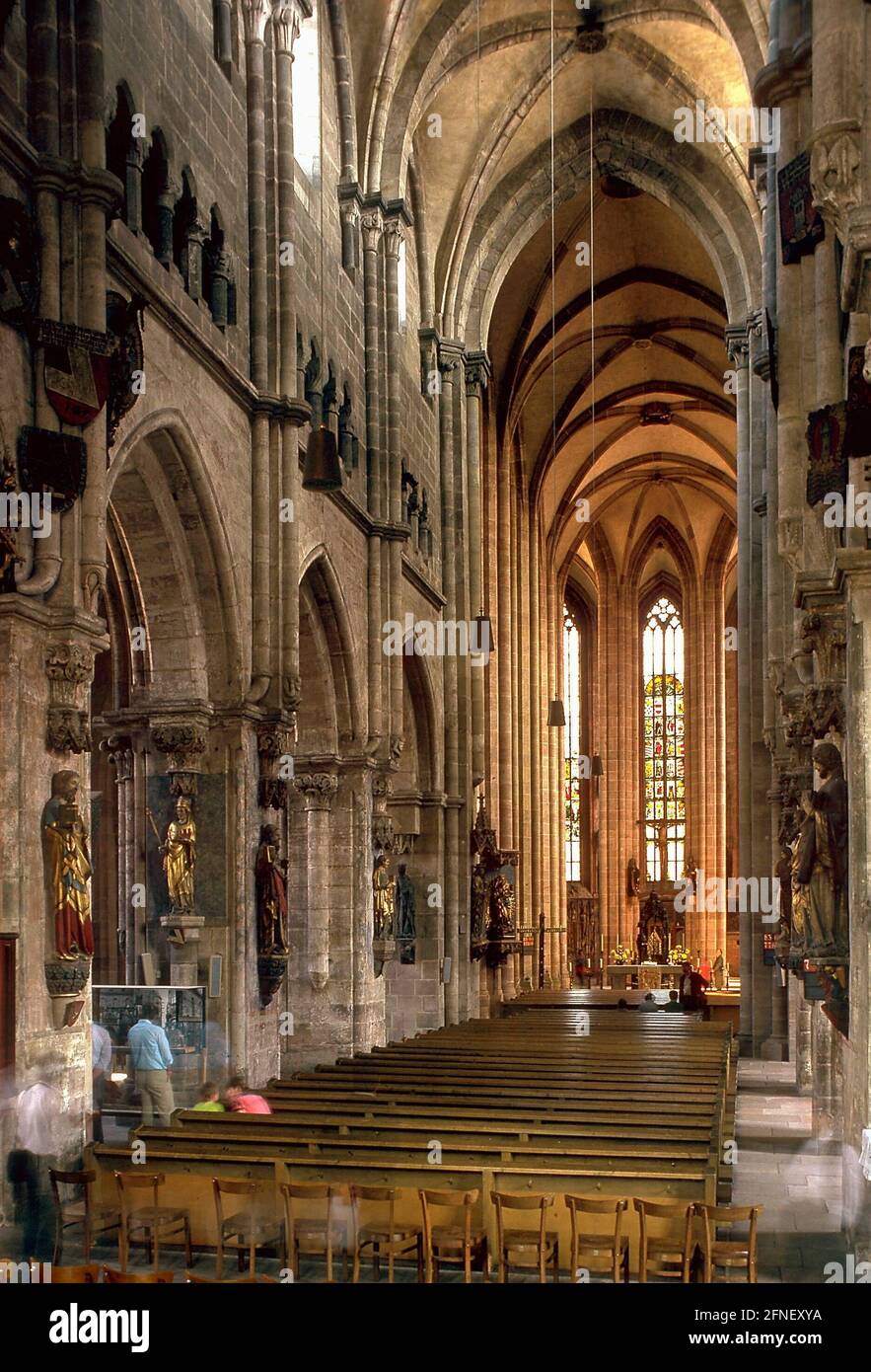 San Sebaldo a Norimberga (Franconia), basilica tardo romanica a doppio coro (c.. 1240-73). [traduzione automatizzata] Foto Stock