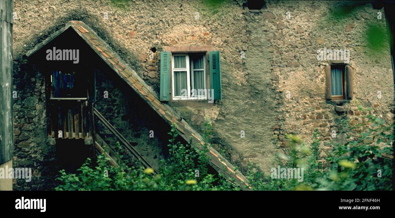 Particolare di un casale a Vintschgau. [traduzione automatizzata] Foto Stock