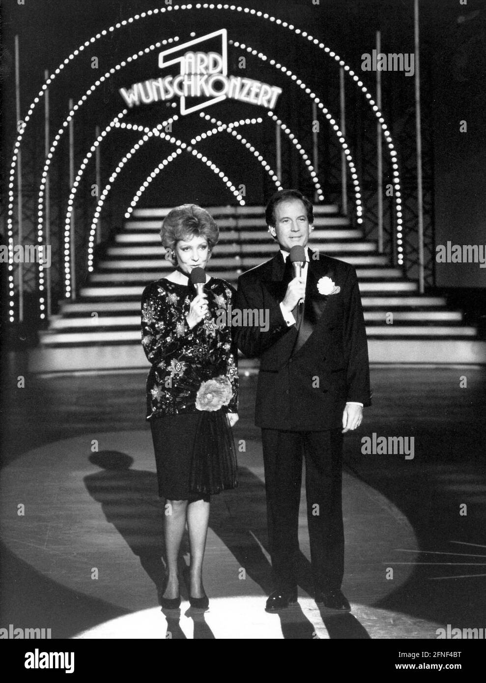 Dagmar Berghoff e Max Schautzer, ultima apparizione nel concerto ARD Wish del 29.10.1992. [traduzione automatizzata] Foto Stock