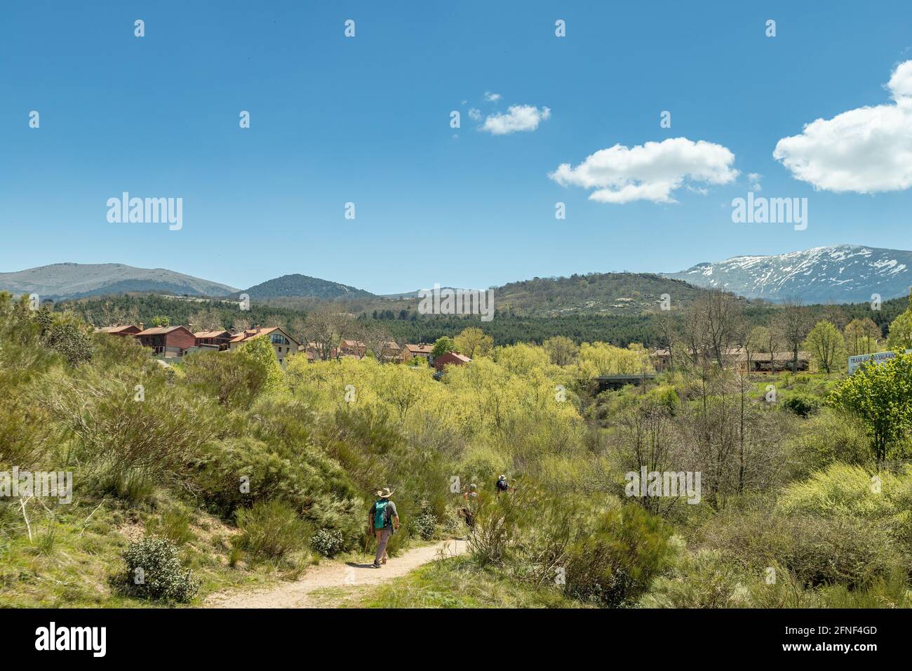 Senda de las Pesquerías Reales, Valsaín (Segovia) Foto Stock