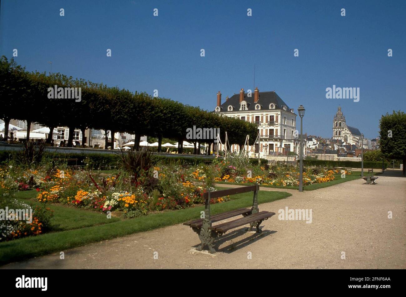 Vista del parco del castello di Blois. [traduzione automatizzata] Foto Stock