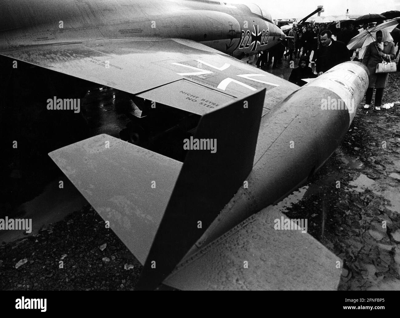 Il Lockheed F-104 G Starfighter della Bundeswehr. A causa dei suoi quasi 300 crash su circa 900 procurato, lo Starfighter è stato famoso per i suoi numerosi incidenti. [traduzione automatizzata] Foto Stock