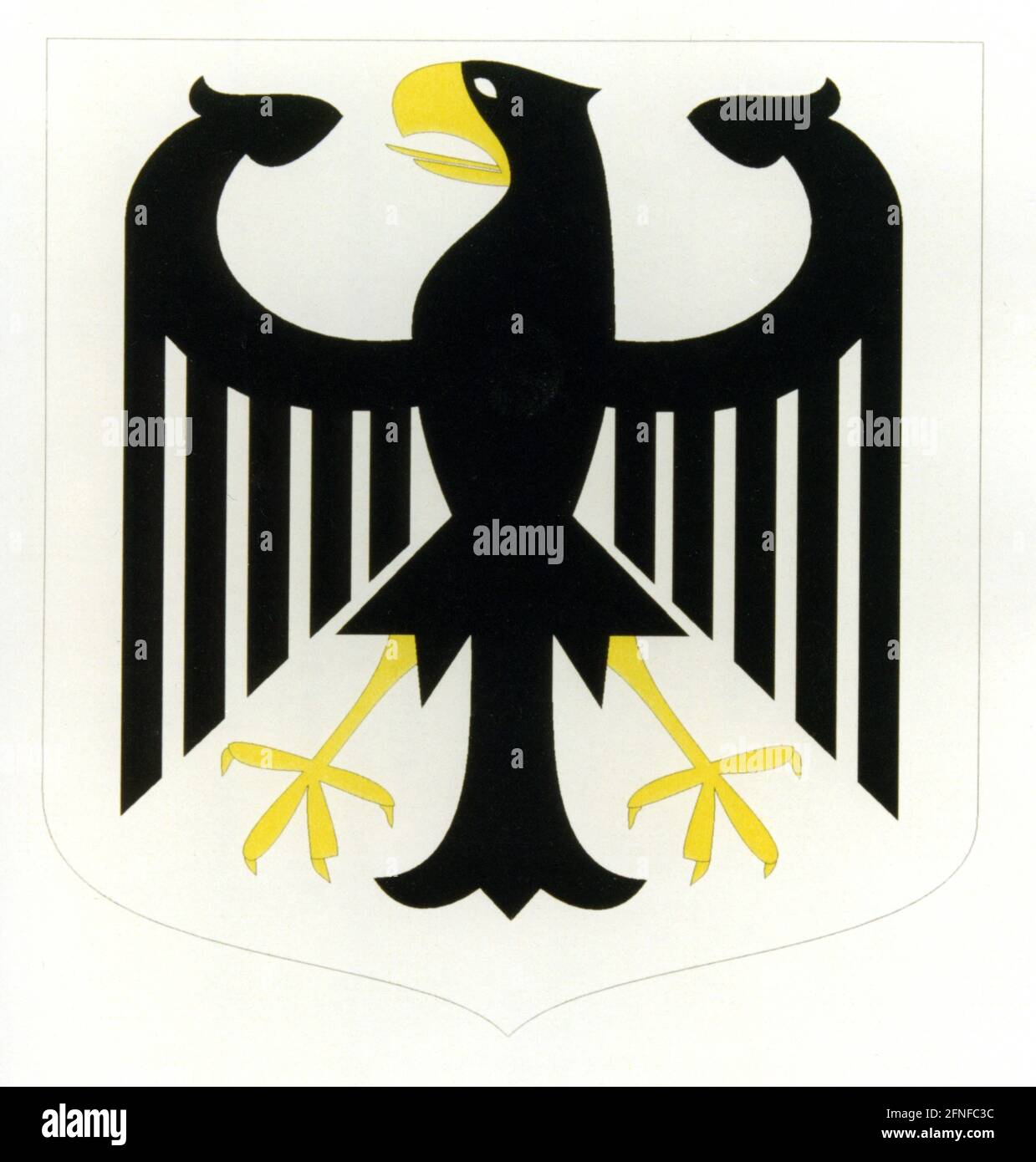 L'aquila federale in nero con becco d'oro e artigli. [traduzione automatizzata] Foto Stock