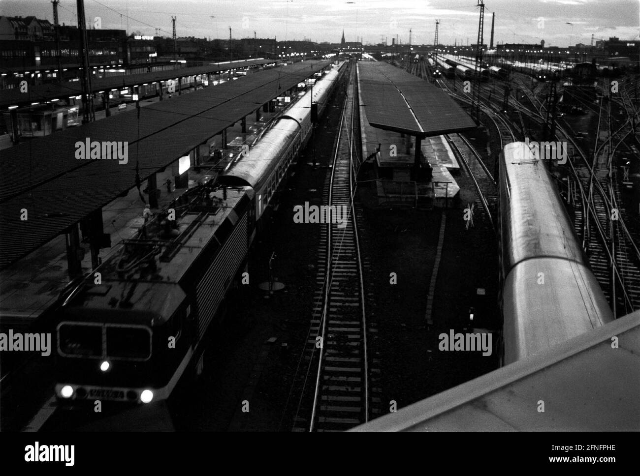 Germania, Berlino, 03.02.1992, stazione ferroviaria Lichtenberg / Gleisanlagen, . [traduzione automatizzata] Foto Stock