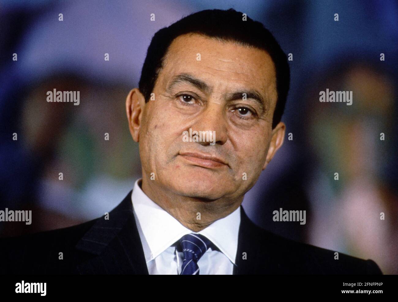 Hosni MUBARAK , Presidente dell'Egitto , Ottobre 1991 [traduzione automatizzata] Foto Stock