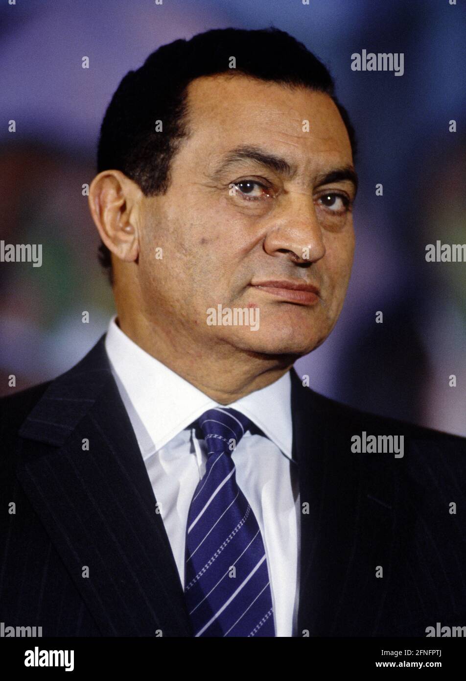 Hosni MUBARAK , Presidente dell'Egitto , Ottobre 1991 [traduzione automatizzata] Foto Stock