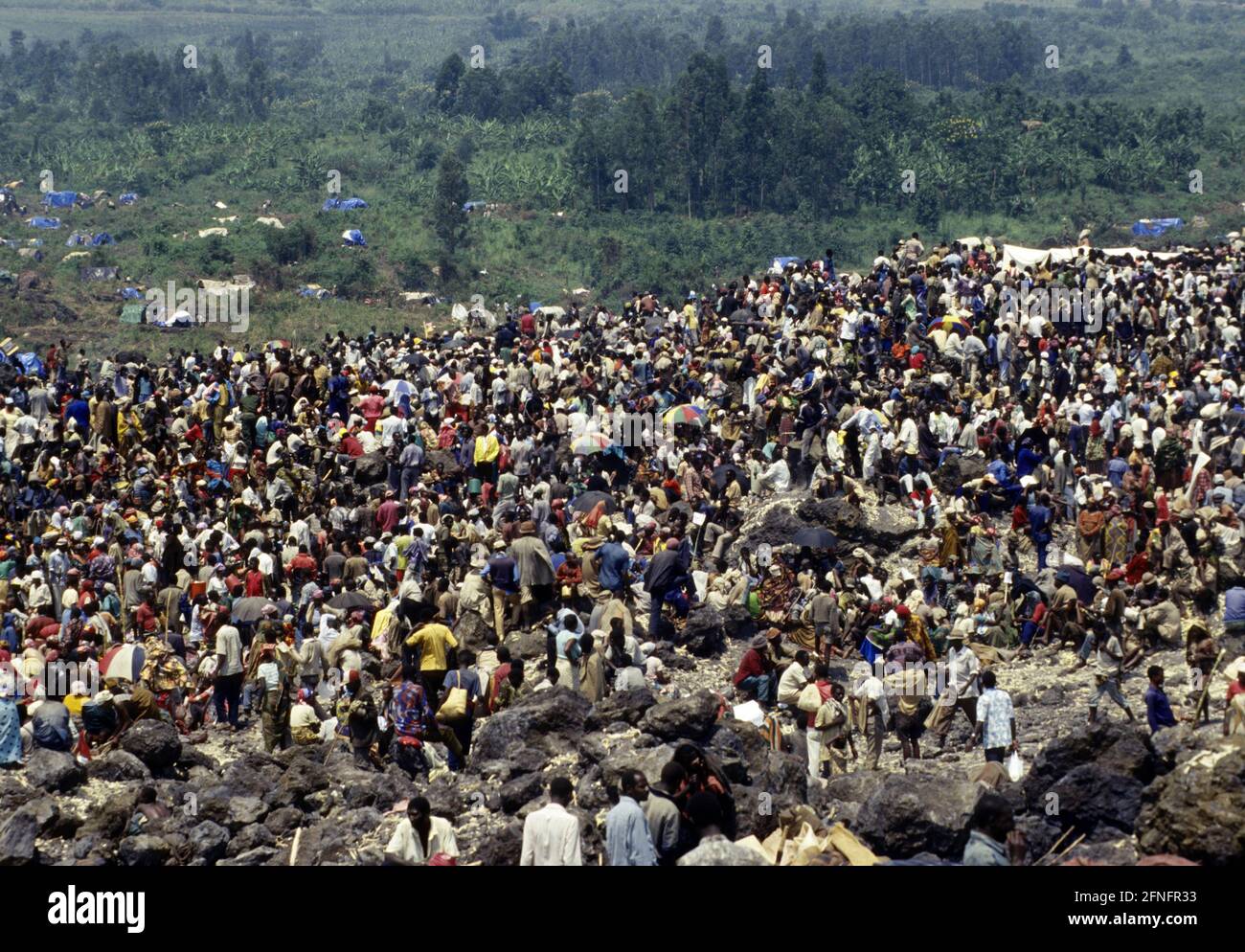 ZAIRE : rifugiati ruandesi in un campo vicino a Goma , luglio 1994 [traduzione automatizzata] Foto Stock