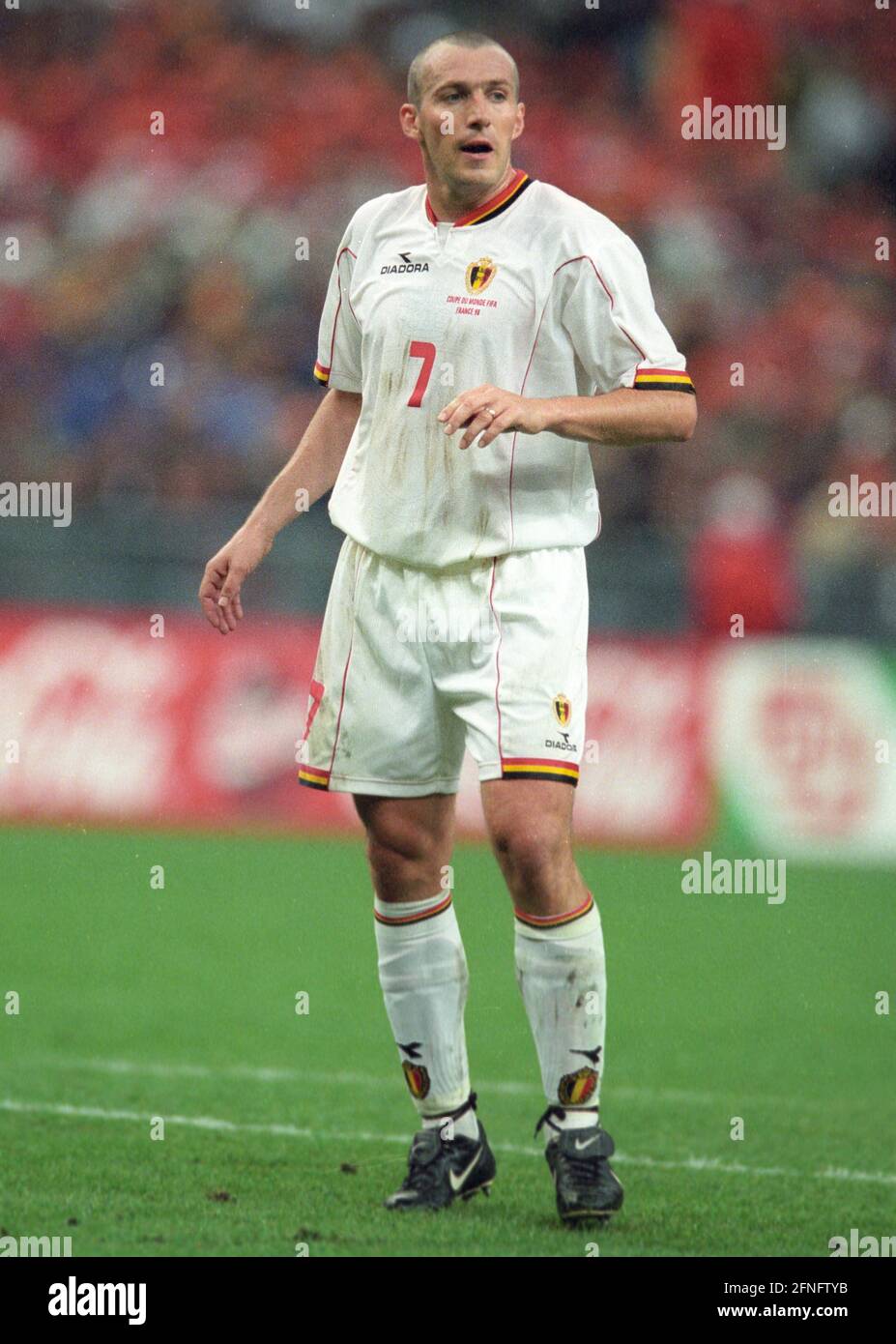 Coppa del mondo 1998. Paesi Bassi - Belgio 0:0/13.06.1998 a Parigi/St. Denis. Marc Willmots (bel). [traduzione automatizzata] Foto Stock