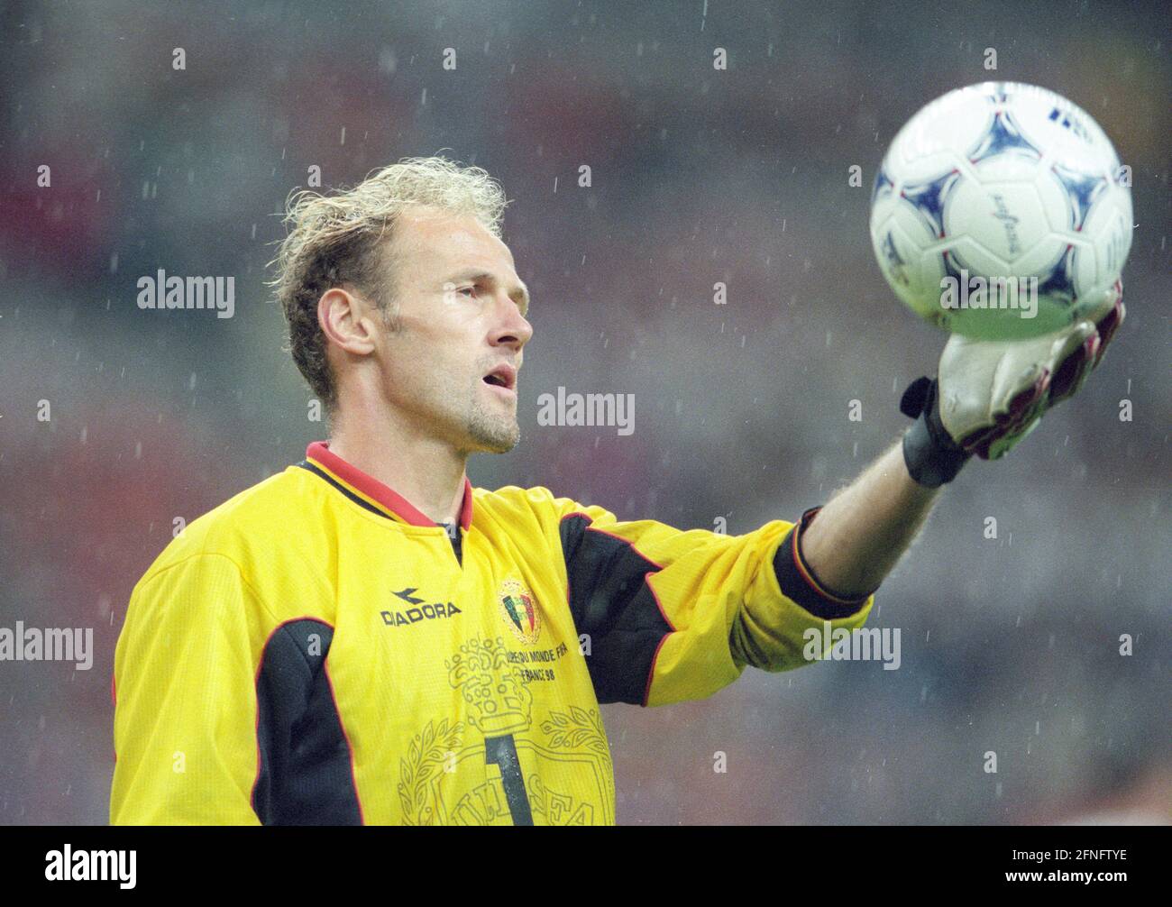 Coppa del mondo 1998. Paesi Bassi - Belgio 0:0/13.06.1998 a Parigi/St. Denis. Portiere Filip De Wilde (Belgio). [traduzione automatizzata] Foto Stock