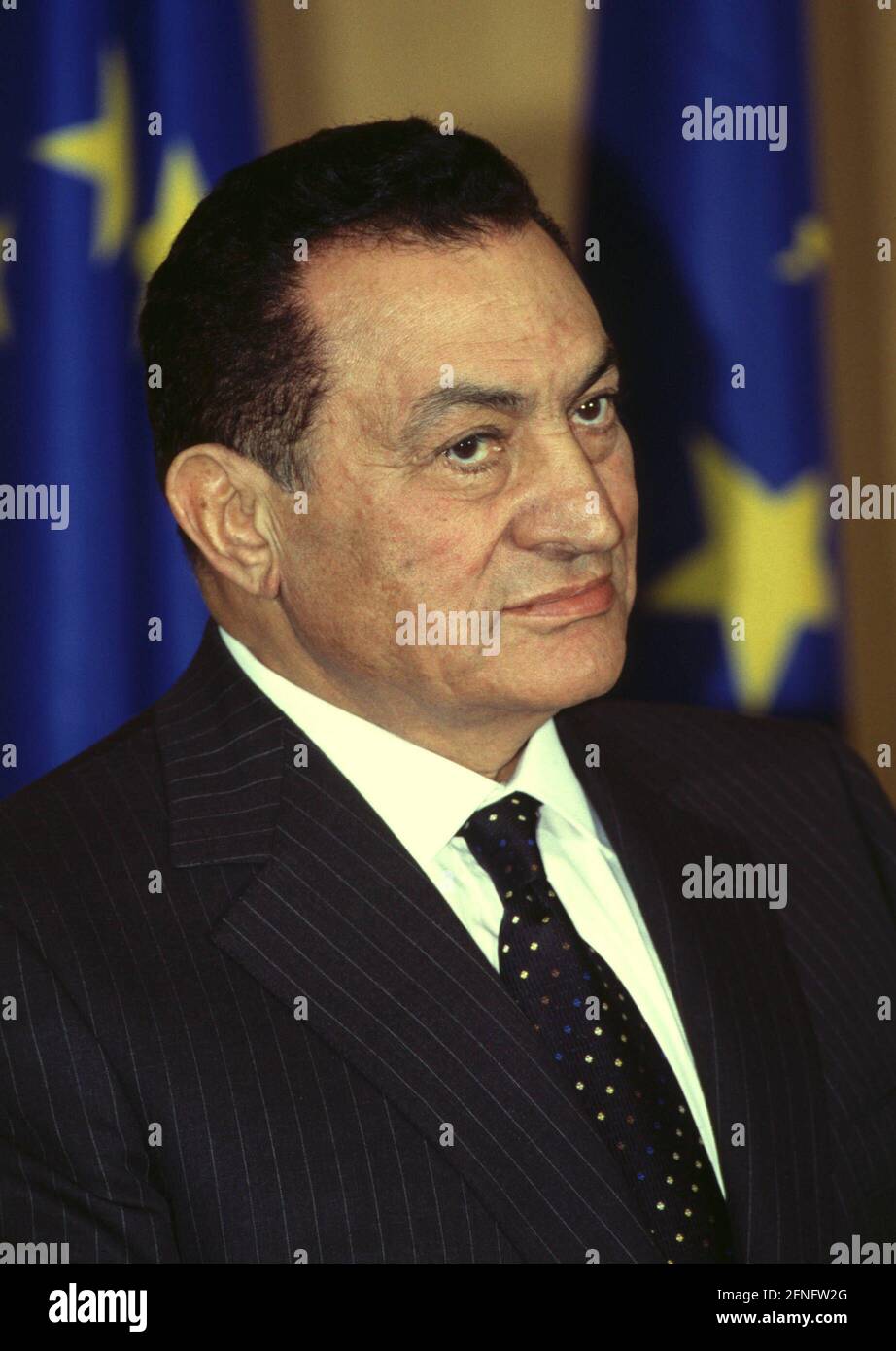 Hosni MUBARAK , Presidente dell'Egitto , Febbraio 1999 [traduzione automatizzata] Foto Stock