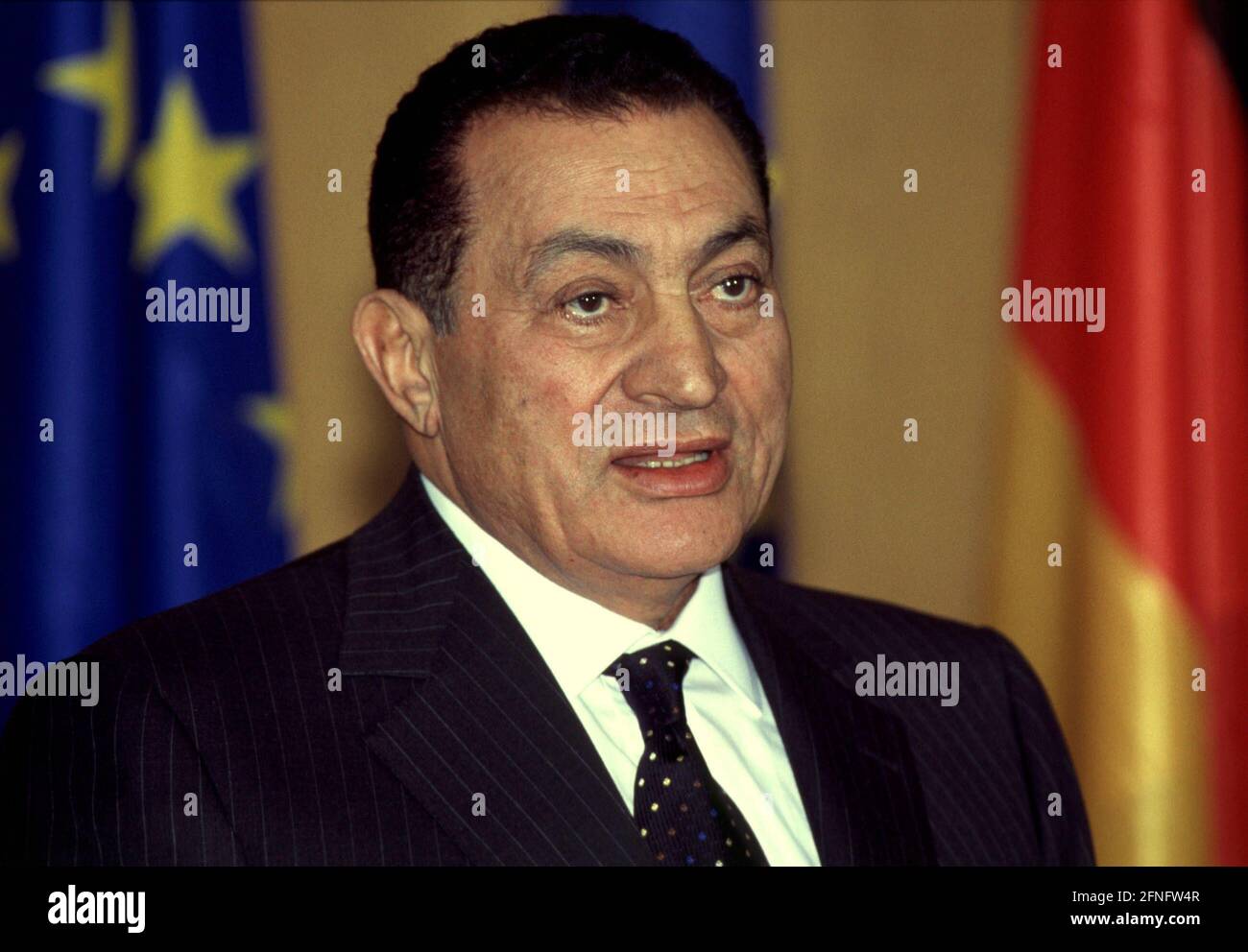 Hosni MUBARAK , Presidente dell'Egitto , Febbraio 1999 [traduzione automatizzata] Foto Stock