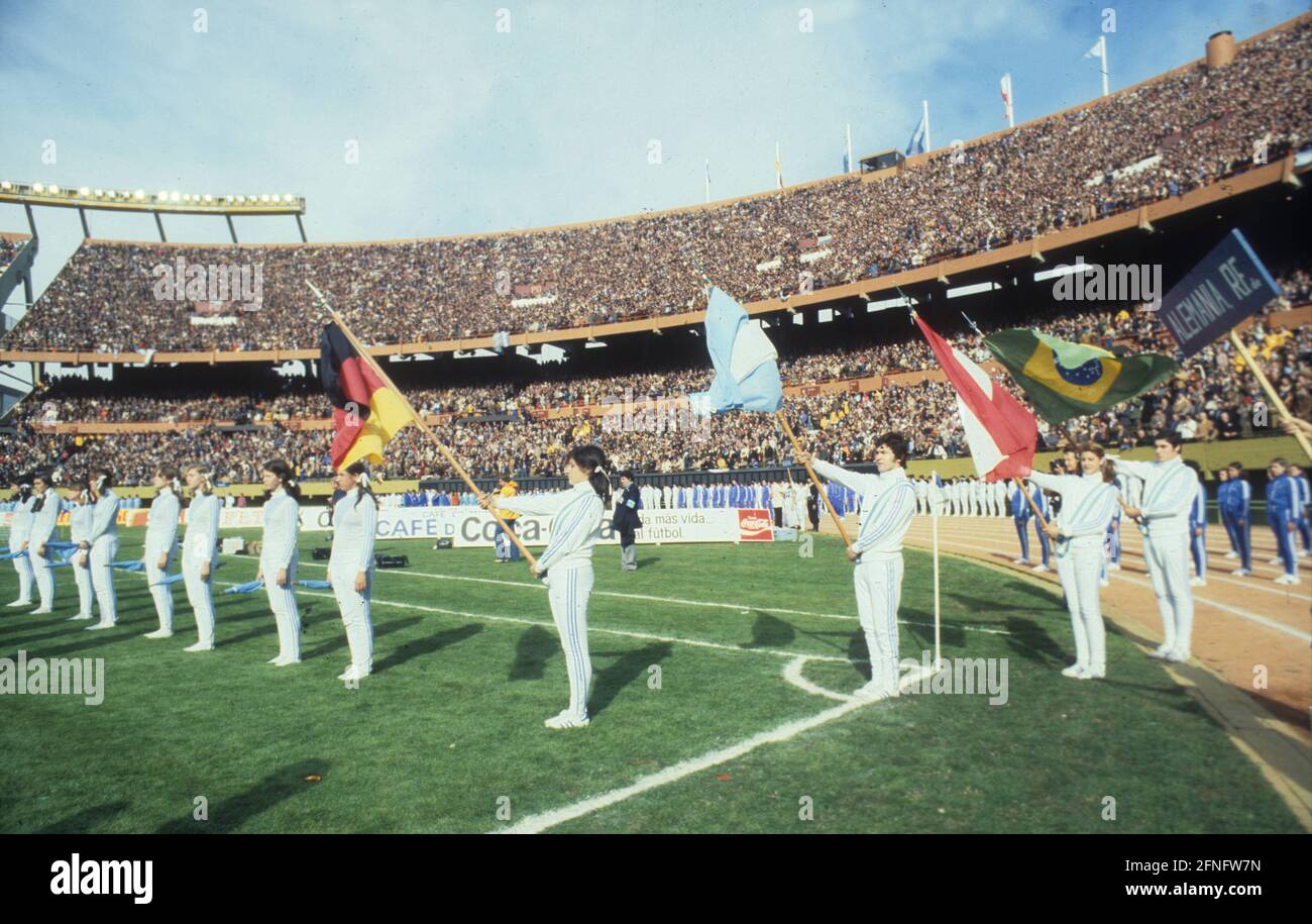 Coppa del mondo di calcio 1978 in Argentina cerimonia di apertura all'Estadio Monumental di Buenos Aires 01.06.1978. [traduzione automatizzata] Foto Stock