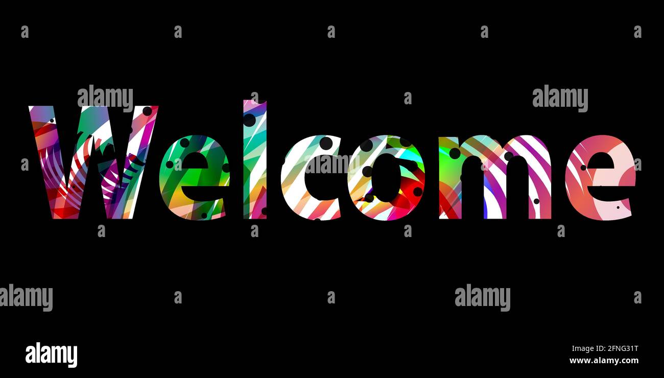 Social network comunicazione parola vettoriale illustrazione in colorato e artistico stile di design Illustrazione Vettoriale