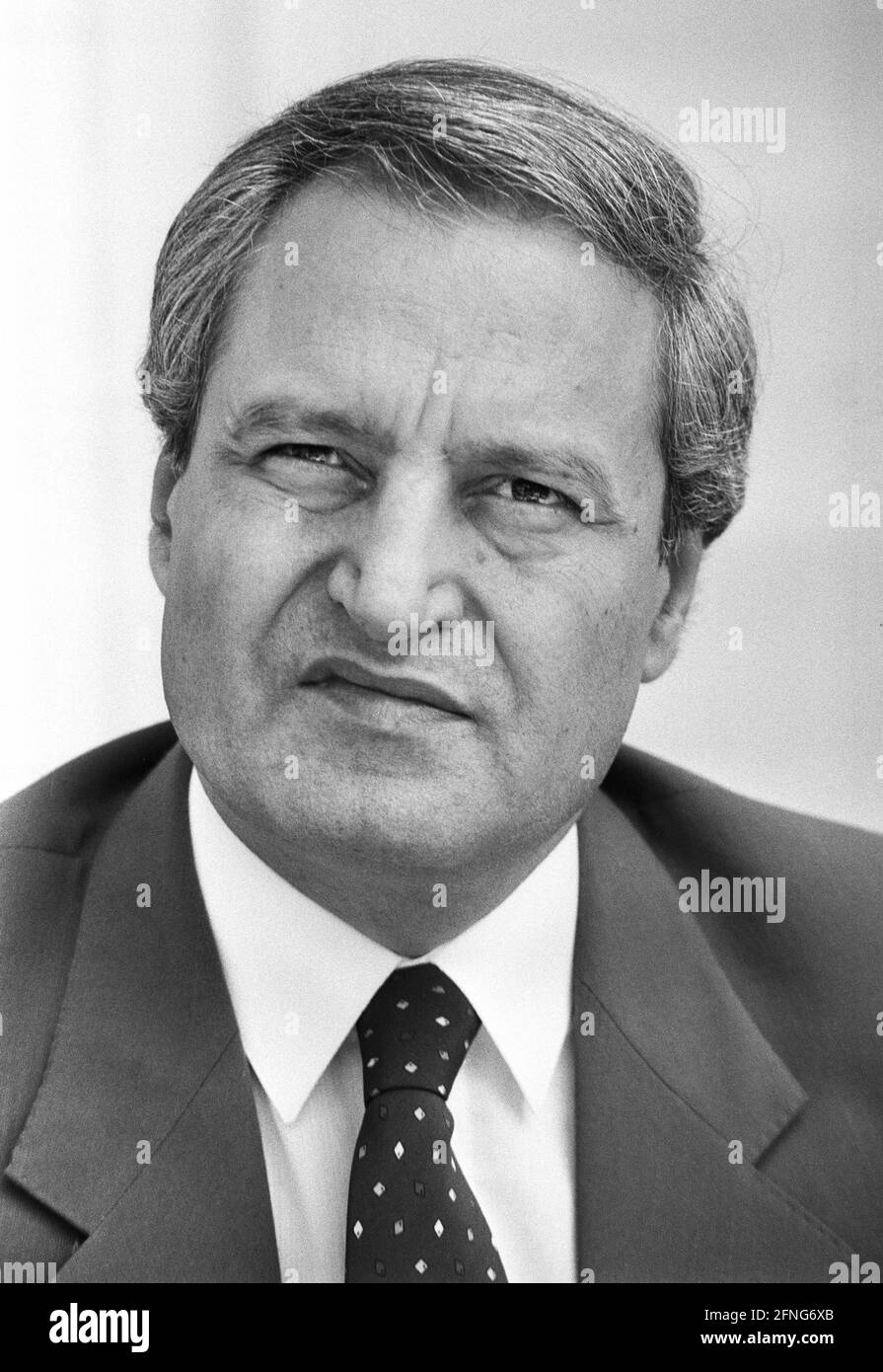 Germania, Bonn, 30.06.1989. Archivio n.: 06-37-10 Visita del Ministro degli Esteri siriano Foto: Ministro degli Esteri Farouk al-Sharaa [traduzione automatizzata] Foto Stock