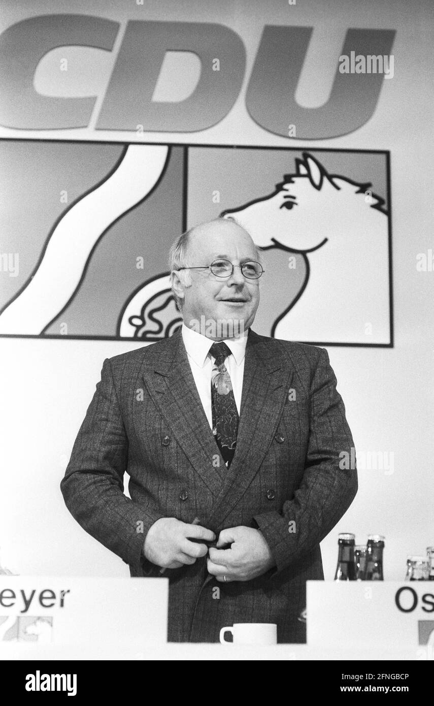 Germania, Muenster, 25.11.1989. Archivio n.: 11-03-02 NRW-CDU rappresentanti di stato riuniti a Muenster-Hiltrup Foto: Norbert Bluem [traduzione automatizzata] Foto Stock