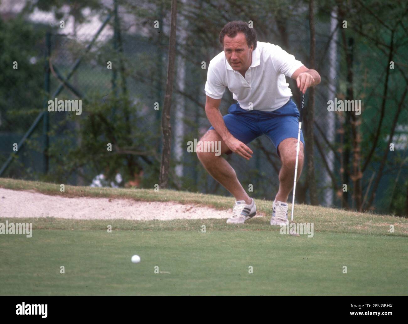 Allenatore nazionale Franz Beckenbauer in vacanza in Florida giocando a golf 12.01.1989 (stimato). [traduzione automatizzata] Foto Stock