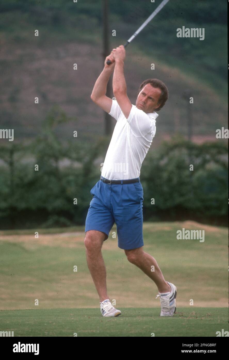 Allenatore nazionale Franz Beckenbauer in vacanza in Florida giocando a golf 12.01.1989 (stimato). [traduzione automatizzata] Foto Stock