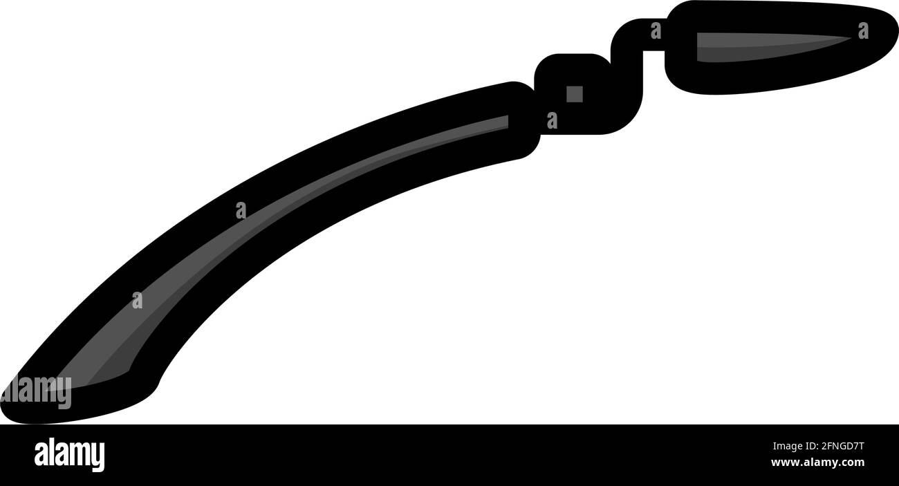 Icona Bike Fender. Contorno grassetto modificabile con disegno riempimento colore. Illustrazione vettoriale. Illustrazione Vettoriale
