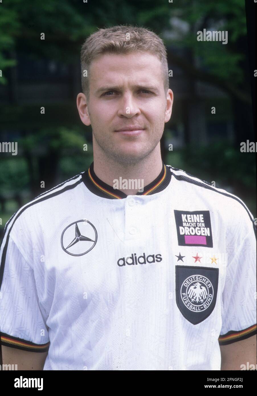 Oliver Bierhoff, ritratto, nazionale tedesca 21.05.1996 a Colonia. [traduzione automatizzata] Foto Stock