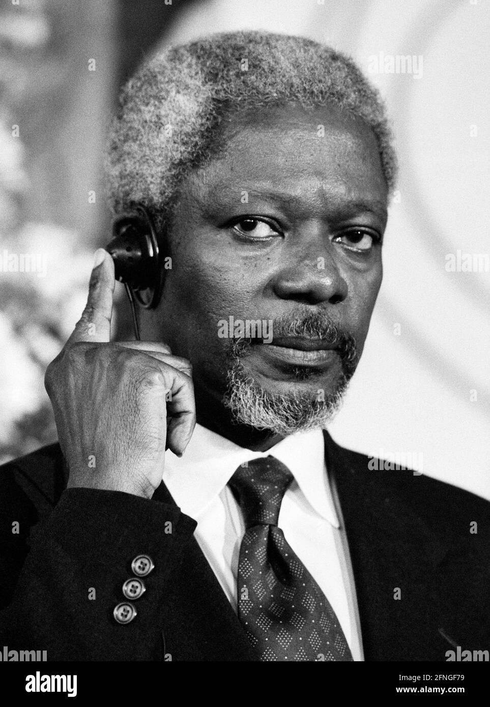 Kofi ANNAN , Segretario Generale delle Nazioni Unite ( ONU ) , aprile 1997 [traduzione automatizzata] Foto Stock