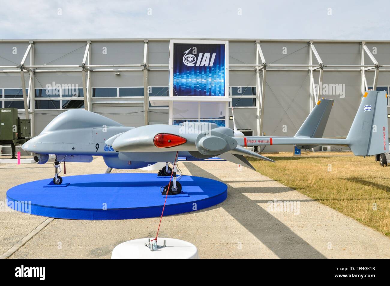 IAI Heron (Machatz-1) a media altitudine, a lunga durata, è stato sviluppato un veicolo aereo senza equipaggio (UAV) Dalla divisione MALAT (UAV) di Israel Aerospace Industries Foto Stock