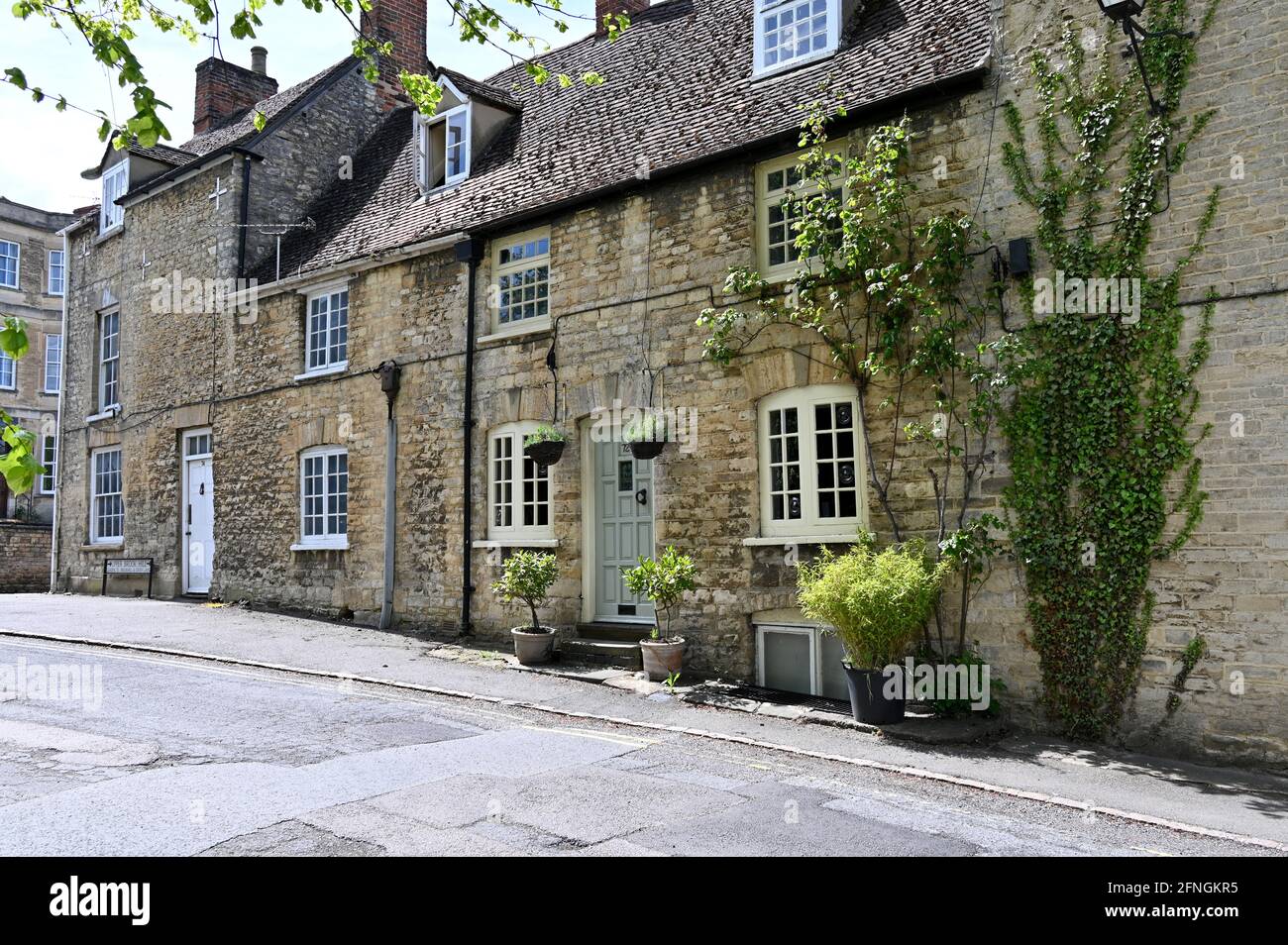 Casa su Oxford Street nella città nord di Oxfordshire Woodstock Foto Stock