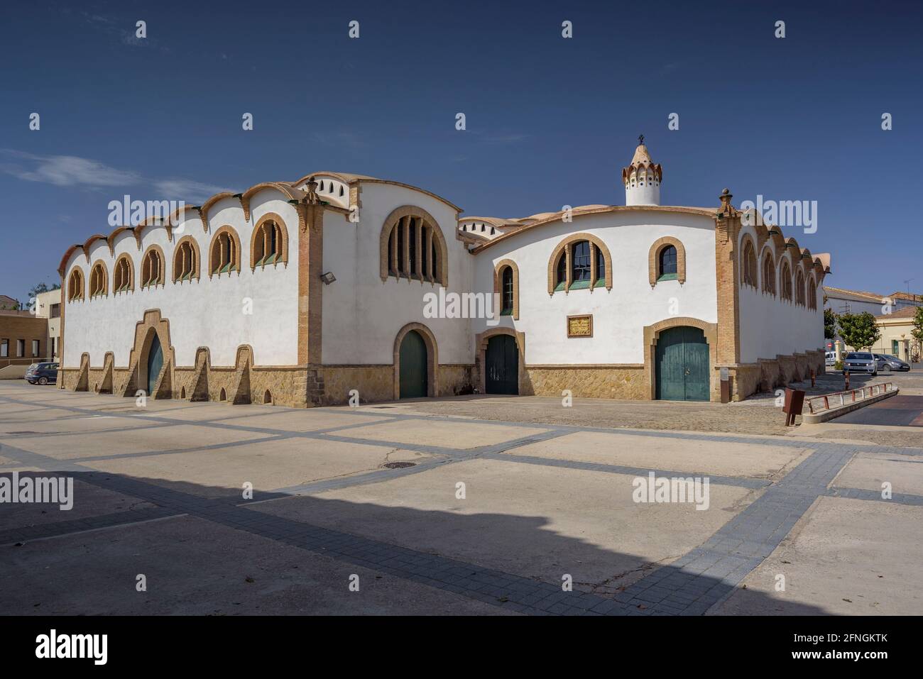 Azienda vinicola cooperative Gandesa. Vista esterna (Terra alta, Tarragona, Catalogna, Spagna) ESP: Bodega Cooperativa de Gandesa. Vistas del exterior (España) Foto Stock