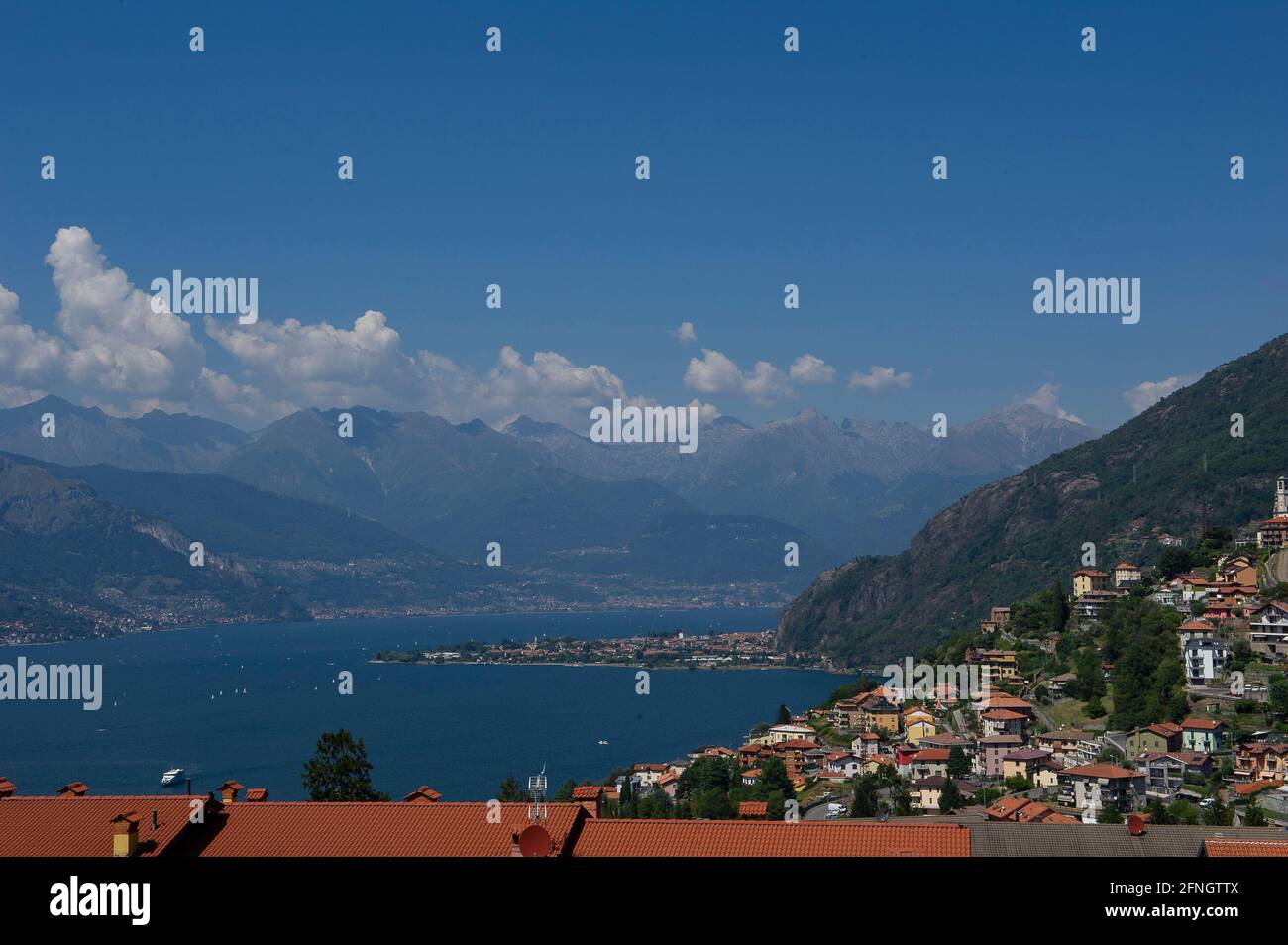 Europa, Italia, Lombardia, Lago di Lario, Lecco, Penisola di Bellano, Foto Stock