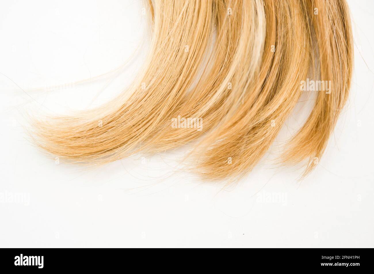 ciocca di capelli biondi Foto Stock