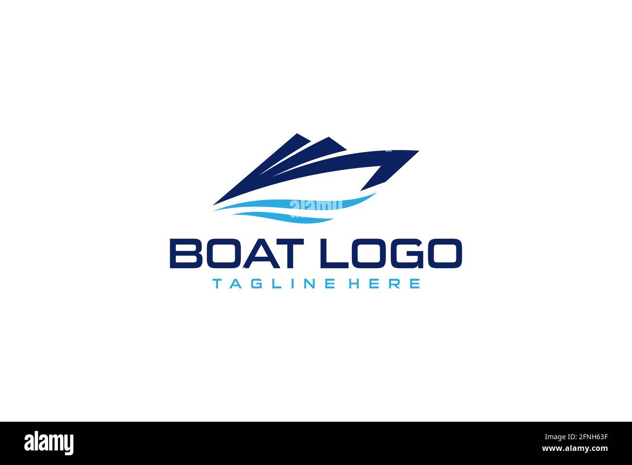 Modello di disegno del logo dell'imbarcazione Branding grafico vettoriale. Illustrazione Vettoriale