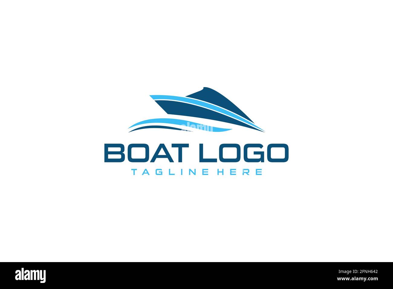Modello di disegno del logo dell'imbarcazione Branding grafico vettoriale. Illustrazione Vettoriale