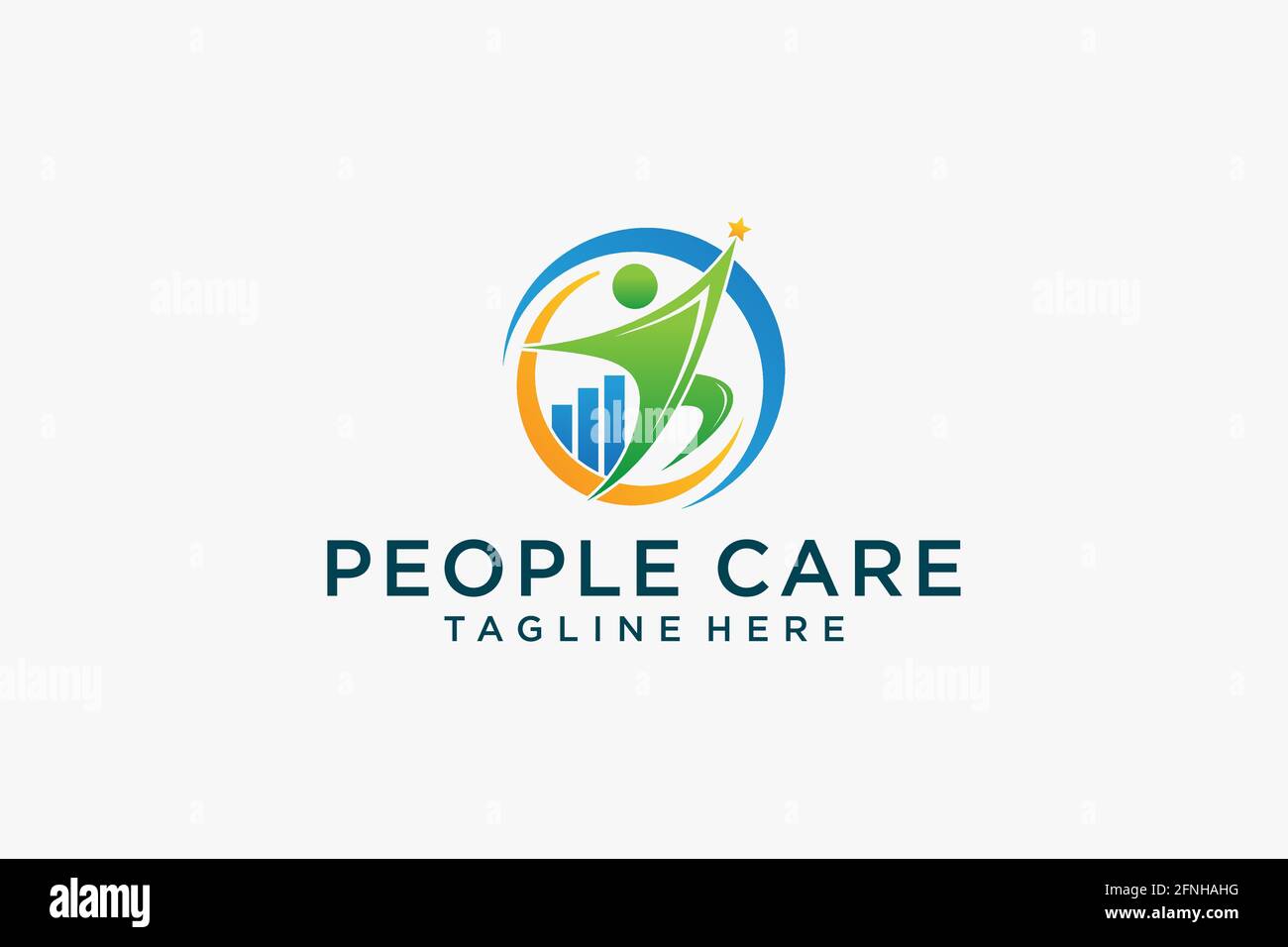 Logo della gente di umanità sociale. Modello di progettazione di logo vettoriali piatti. Illustrazione Vettoriale